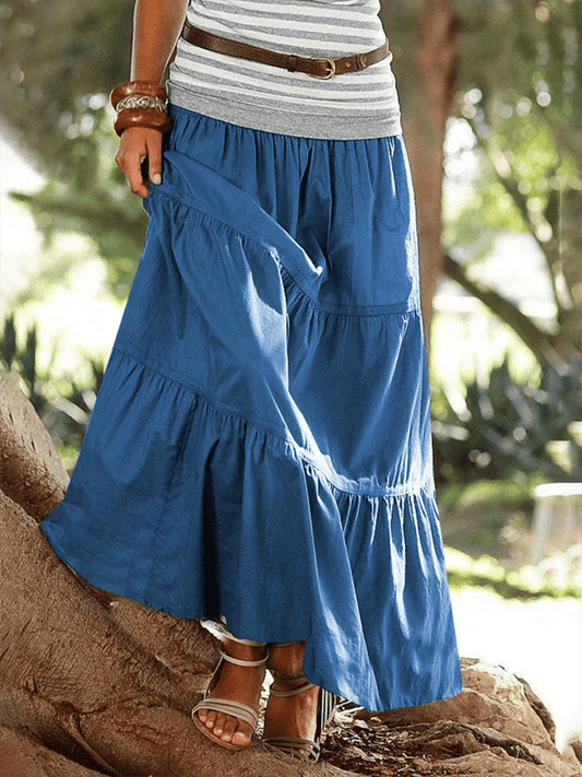 Women's Solid Color Loose Casual Skirt