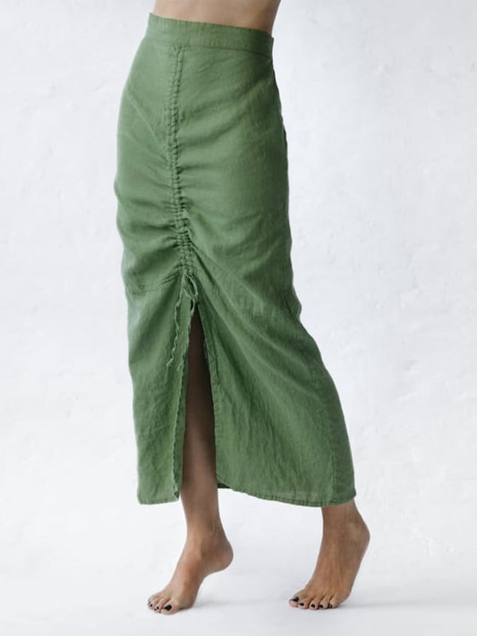 Women's Casual Elegant Slit Drawstring Skirt